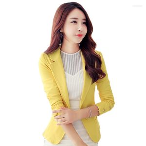 Women's Suits Plus Size 5XL Women Blazers And Jackets 2023 Spring Autumn Woman Slim Short Suit Jacket Female Ladies Yellow Blazer