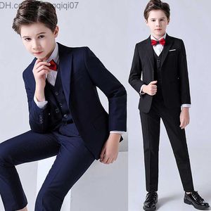 Clothing Sets Formal men's clothing set flower spring and autumn children's wedding party performance clothing children's jacket set Z230717