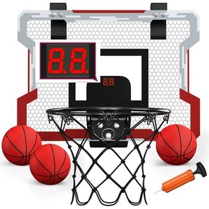 Nowate Games Outdoor Basketball Hoop for Kids Indoor Hoops Mini z 3 piłkami zabawkami 4 5 6 7 8 9 10 11 12 rok 230617