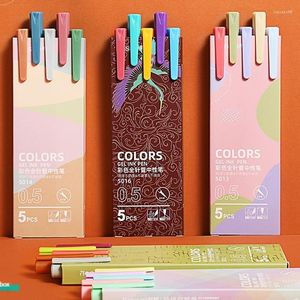 Colors/set Morandi Color Gel Pen Set 0.5mm Refill Smooth Ink Writing Durable Signing Vintage Macarons Pens Cute Stationery