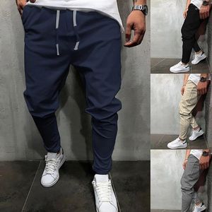 Calça masculina moderna nove quartos casual com design europeu e americano