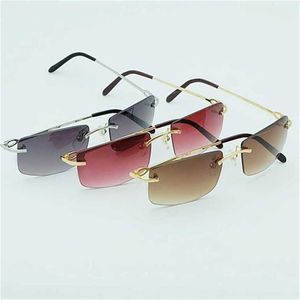 48% rabatt på Rimless Men New Sunglass Metal Square Carter Glasögon Driving Lady Shade Eyewearkajia Ny