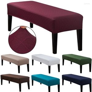 Chair Covers Square Seat Spandex Piano Bench Slipcover Stretch Soft Long Rectangular Stool Cover Decor