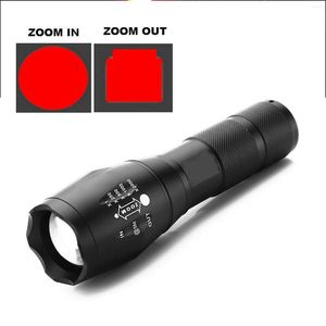 Party Decoration 5W 850NM Zoom LED Red Light Torch Macular Degenerative Eye Sight Improve Aluminum Black 13.5x3.4x3.4 Cm