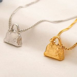 Luxusmarke Designer Anhänger Halsketten Edelstahl Doppelbuchstabe Choker Anhänger Halskette Perlen Kette Schmuck nie verblassen 14 Karat vergoldet Zugang E3GY #