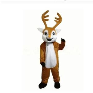 Performance Christmas Deer Mascot Costume Top Cartoon Anime Tema Personagem Carnaval Unissex Tamanho Tamanho da festa de aniversário de Natal Festa de roupa ao ar livre