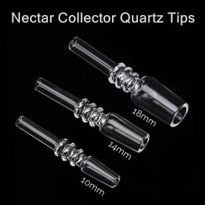 Nektar Toplayıcı Kuvars Tip Tırnak 10mm 14mm 18mm Sigara Aksesuarları Dişli Cam Dab Sopa Çubuğu Mini Küçük Nektör Kiti