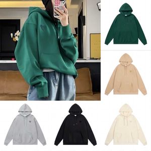 Men's and Women's Designer Hoodie Amis Paris High Quality Sweater Embroidery A-word Red Love Thin Round Neck Pullover Couple Sweatshirt Long Sleeved Sweater Zz1