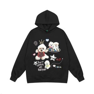 Harajuku Hoodies Streetwear Hip Hop милая собака графическое принт капюшон