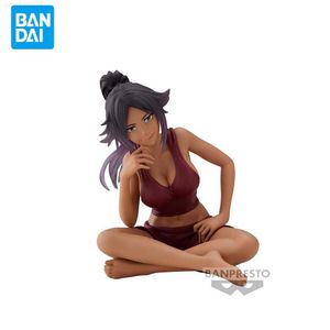 Anime Manga Original Genuine Banpresto Bleach Solid And Souls Relax Time 10cm Shihouin Yoruichi Model Action Figure For Girls L230717