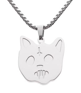 Collana con pendente di personalità di gatto hip-hop americano europeo per gioielli di fascino di moda di strada per uomo e donna