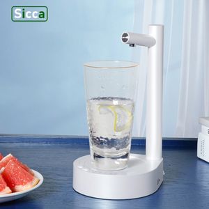 Vattenpumpar Electric Water Gallon Pump Automatisk vattenflaskpump Dispenser Desktop X115 Uppladdningsbar vattenpumpdispenser med stativ 230715