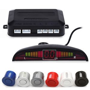 1 Set Car Led Parking Sensor 6 Colors Parktronic Display 4 Sensors Reverse Assistance Radar Monitor Parking System