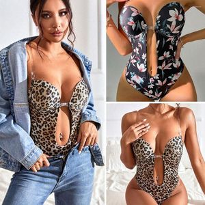 Kvinnors shapers kvinnor u kastar rygglösa underkläder osynlig push up bh full body shaper thongs