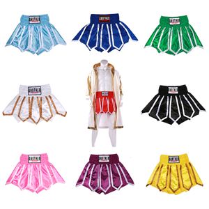 Męskie szorty Muay Thai Shorts Lotus Tassels Kick Boks MMA Shorts Kobieta Kids Kickboxing Short Pants Sport Bjj Grappling Fight Wear 230715