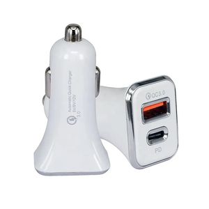 USBC Tip C 18W Hızlı Hızlı USB Ücreti PD QC 3.0 2 Port 20W Araç Şarj Cihazı Araba Samsung