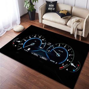 Tapetes Racing Dashboard Cool Pattern Tapete Quadrado Decorativo Casa Moderna Sala de Estar Piso Matte Quarto Tapete Art Poster Mat Fãs Presente R230717