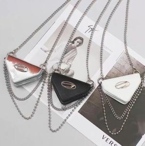 Designer Triangle mini Luxury PU Leather Waist Bags Black Belt Bag Fashion Geometry Triangle Letter alligator print Pouch decoration Coin Purse