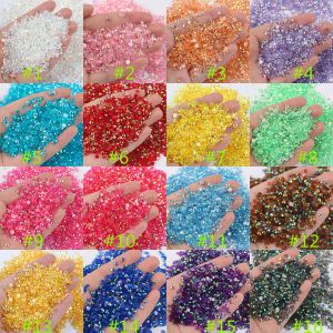 4mm Hotfix Düzenli Rainbow Rainbow Jelly Reçine Rhinestones Taş Taşları El Sanatları Makyaj Tırnak Sanatı Tumblers DIY Dekorasyon Cep Telefonu Çıkartma Matkap Diamond JY17