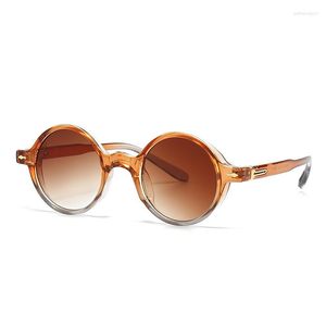 Sunglasses Vintage Round Rivet Women For Men Fashion Designer Punk Small Frame Sun Glasses Trendy Hip Hop Shades