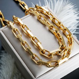 Wedding Jewelry Sets Thick Flat Cuban Link Chain Stainless Steel Necklace Bracelet Set Waterproof PVD Gold Plated for Pet Men Women Hiphop 230717