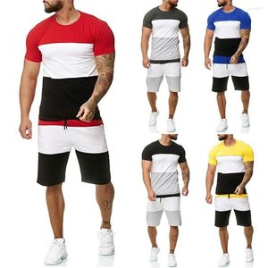 Мужские спортивные костюмы 2023 Summer Mens 2 Piece Spot Sport Set T Рубашки Шорты Две штуки набор.