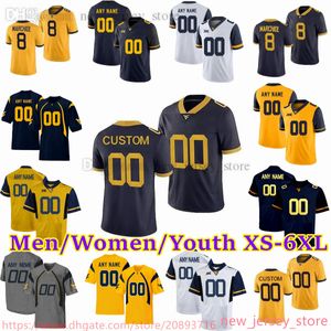 Custom S-6XL NCAA West Virginia Mountailyers Jersey 13 Sam James 1 Tavon Austin Will Grier 8 Karl Joseph 3 Stedman Bailey 25 Justin Crawford Daniels Jerseys