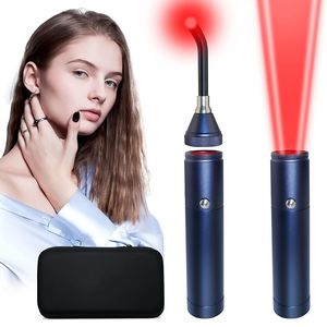 Face Care Devices Red Light Therapy Device Cold Sore Canker Treatment Infrared Wand for Mouth Nose Ear Knee Feet Hands Ankle 230617