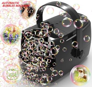 Gun Toys Bubble machine portatile plug-in di supporto completamente automatico o utilizzo della batteria mobile power bank giocattolo per bambini a 2 velocità 230617