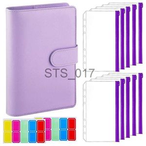 Blocchi per appunti Note A5 A6 Raccoglitore Budget Planner Copertine per notebook Cartella Tasche colorate per raccoglitore a 6 fori Raccoglitore in plastica Cerniera Busta per risparmiare denaro x0715