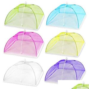 Utensílios de cozinha Mti Color Pop Up Mesh Sn Food Er Tenda Guarda-chuva Dobrável Outdoor Picnic Foods Ers Meshes Alta Qualidade 2 Drop Delivery Dh1Sp