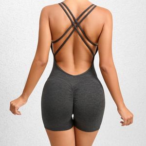 Active Sets Quick Dry Yoga Jumpsuit One Piece Gym Set Workout Sport Clothing Tight Dancing Airel Jump Suit Tracksuit Women Fitness