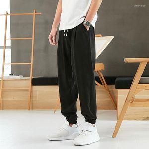 Mäns byxor 2023 Summer Fashion Märke Men koreansk version av den stora Sports Casual Loose Foot Harem 8xl 8xl 8xl