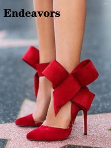 Sandals Oversized Bow High Heel Summer Women Sexy Shoes Super Heels Pointed Toe Wedding Occasion Woman