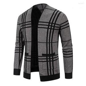 Herrtröjor 2023 Fashion Cardigan Knit Winter Coats Business Casual Jackets Male Topps Man Coat Size M-5XL Knitwear 2 Färger