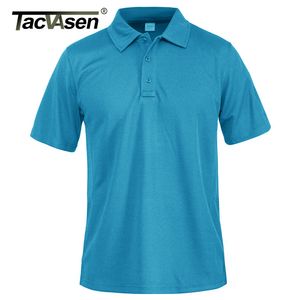 Polos męski Tacvasen Letni oddychalny t-shirt polo T-shirt Męskie T-shirt Szybkie suszenie Armia Work Golf T-Shirt TOP TOP TOPEWEAR 230717