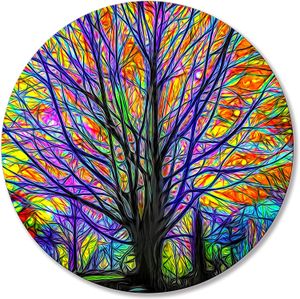 Life Tree Round Mouse Pad Kişiselleştirilmiş Ağaç Tasarım Ofisli Küçük Bilgisayar Mouse Pad Slip Slip Lastik Mousepad