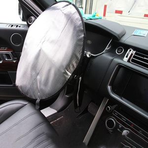 Steering Wheel Covers Cooling Cover Auto Aluminum Foil Ethnic Style Print Anti-slip Protector Car Styling Heat Sun Protection