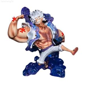 Anime manga 19 cm One Piece Figure Sun God Nika Gear 5 Luffy Pvc Action Figures GK Statue Model Model For Children Prezenty L230717