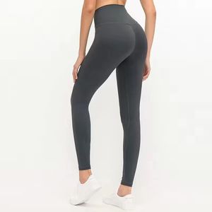 Calças de ioga para mulheres usam calças de ginástica skinny LULU com cintura alta padrão, salto alto e calça de moletom skinny com levantamento de quadril