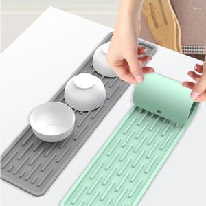 Tapetes de mesa Tapete de torneira de silicone Almofadas de proteção contra gotejamento Coletor de água Pia dreno Almofada de limpeza à prova d'água Isolamento térmico KitchenTool