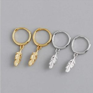 Stud VENTFILLE 925 Sterling Silver Hot Sale Korean Feather Earrings Simple Temperament Exquisite Hot Semale Sexy Jewelry Gift J230717