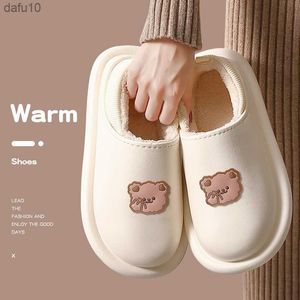 Pantofole antiscivolo da donna impermeabili invernali calde Pantofole da casa in peluche femminili Pantofole da interno per esterni Infradito Scarpe da uomo L230704