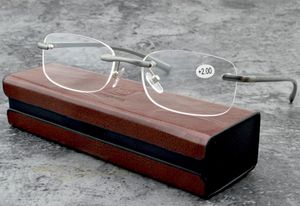 Солнцезащитные очки без оправы серебряной бизнес-бокалы для чтения Al-Mg сплав для мужчин.