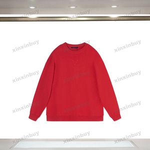 xinxinbuy män kvinnor designer sweatshirt hoodie paris emboss mönster bokstav tryck stickad tröja blå svart grön xs-l