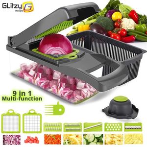 Vegetable Cutter 6 Dicing Blades Mandoline Slicer Fruit Peeler Potato Cheese Grater Chopper Kitchen Accessories Vegetable Slicer 2207R