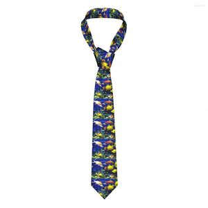 Bow Ties Classic Tie för män Silk Mens Neslips Bröllopsfest Business Adult Neck Casual Underwater Colorful Fish and Coral