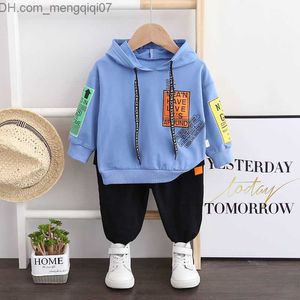 衣料品セットファッション春と秋の子供の綿服ベビーレターパーカー2pcs/セットベビー服の子供用カジュアルセットZ230717