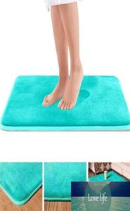 Home Bath Mat Nonslip Bathroom Carpet Soft Coral Fleece Memory Foam Rug Mat Kitchen Toilet Floor Decor Washable