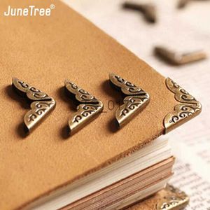 Anteckningar Anmärkningar Metal Corner Notebook Corner Protector Fine Side Book Tone Scrapbooking Album Menyer Mappar Corner Protectors Gold Card File X0715